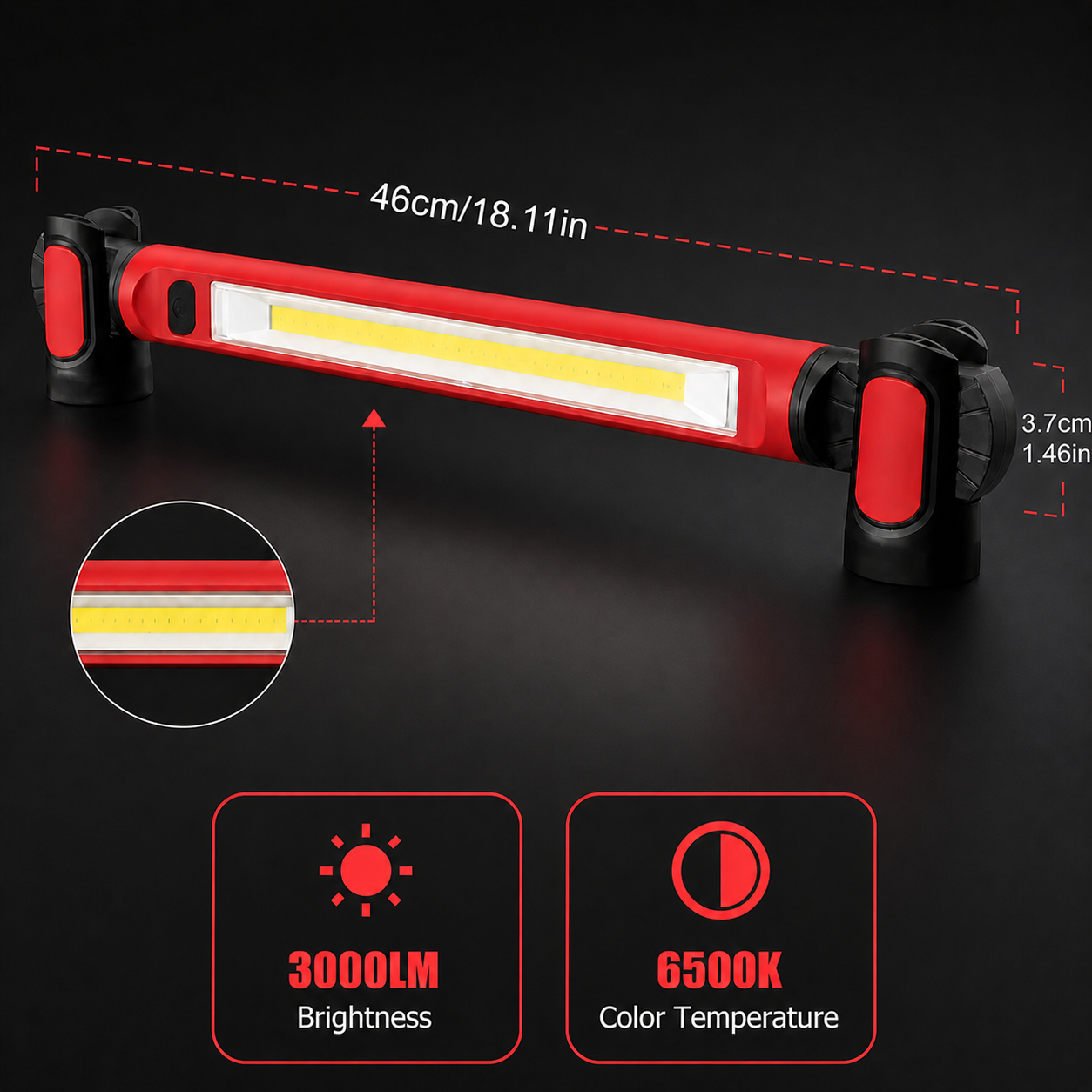 WorkLite Pro – Multifunktionslampe – Powerbank
