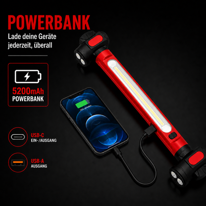 WorkLite Pro – Multifunktionslampe – Powerbank